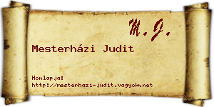Mesterházi Judit névjegykártya